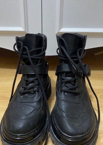 DERIMOD Siyah Platform Topuklu Kadın Bot - Görsel 8