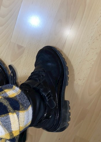 DERIMOD Siyah Platform Topuklu Kadın Bot - Görsel 2