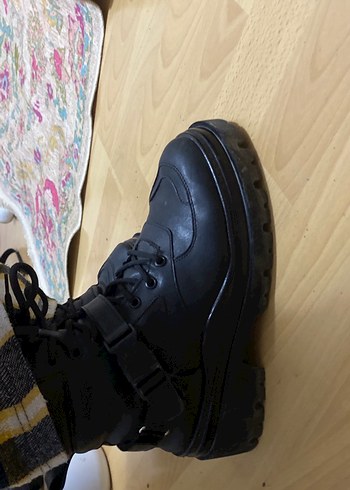 DERIMOD Siyah Platform Topuklu Kadın Bot - Görsel 6