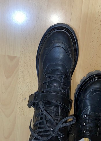 DERIMOD Siyah Platform Topuklu Kadın Bot - Görsel 4