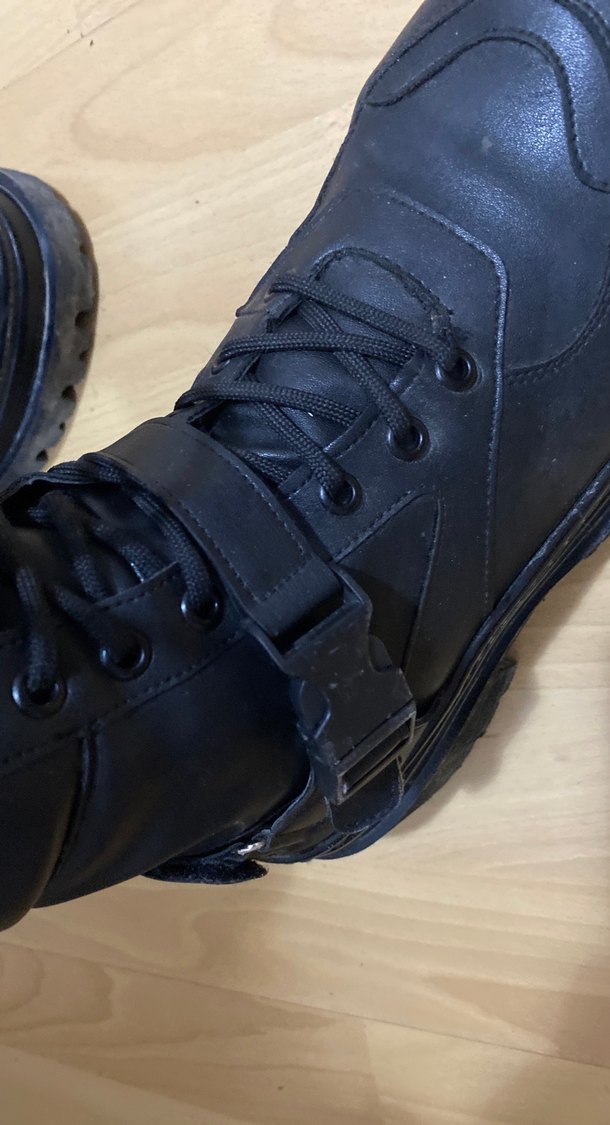 DERIMOD Siyah Platform Topuklu Kadın Bot - Görsel 5