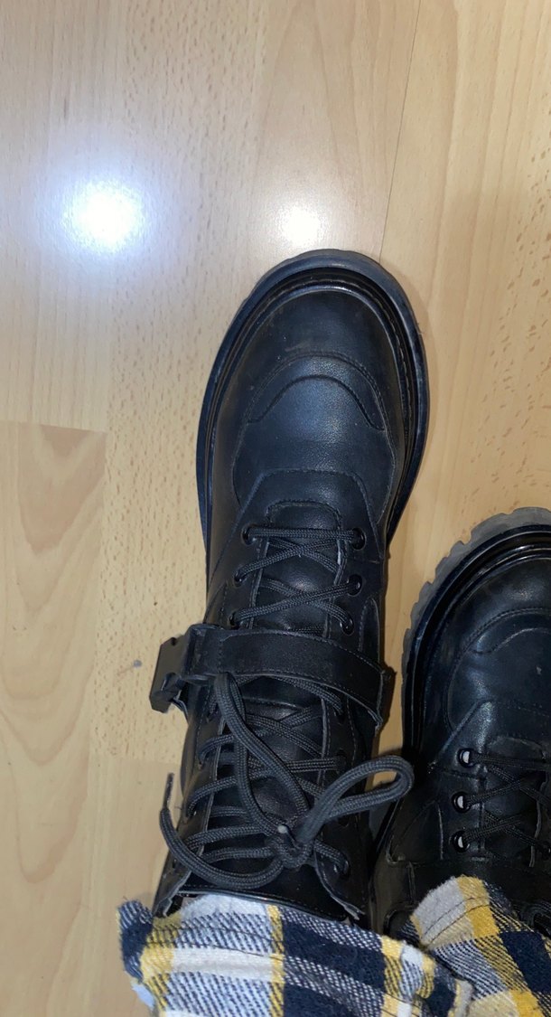 DERIMOD Siyah Platform Topuklu Kadın Bot - Görsel 4