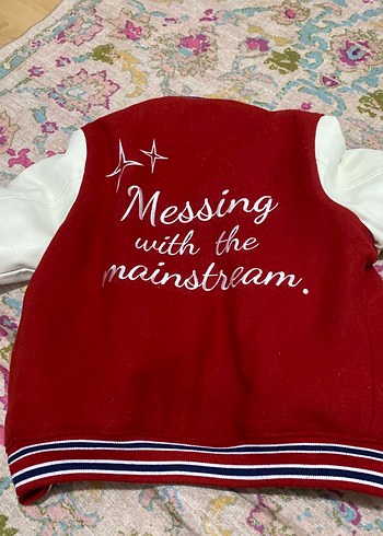 Kızlar İçin Kırmızı Street Wear Ceket - Görsel 3