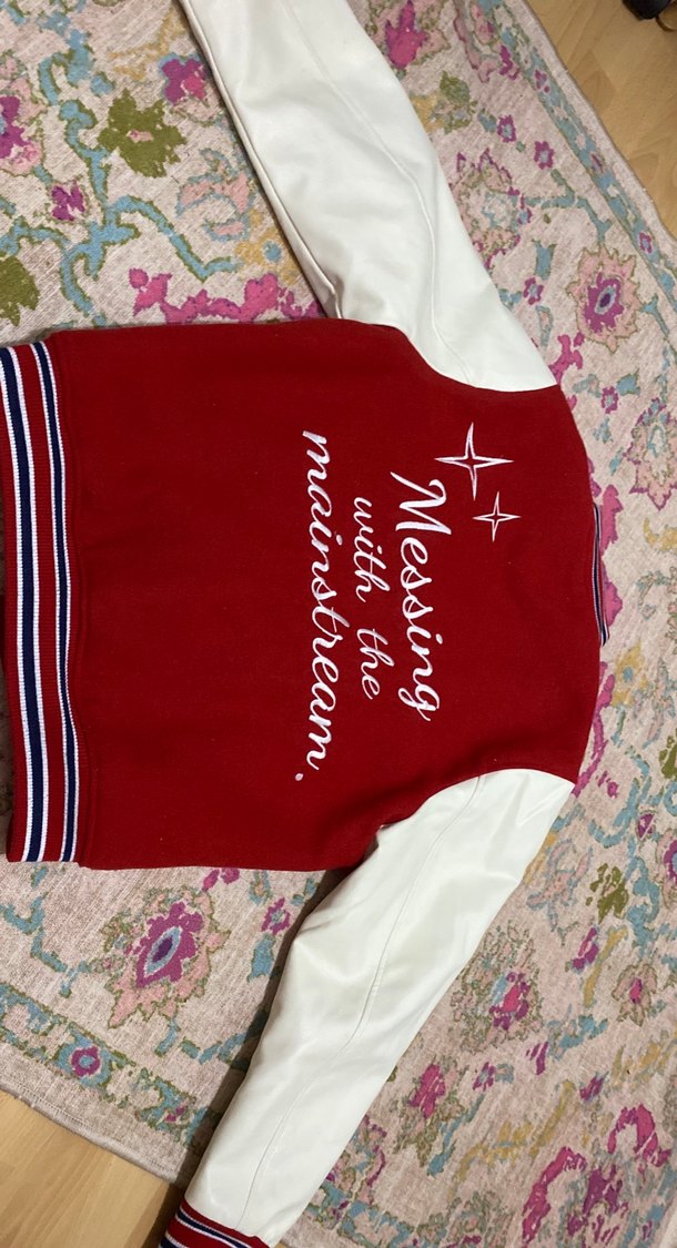 Kızlar İçin Kırmızı Street Wear Ceket - Görsel 4