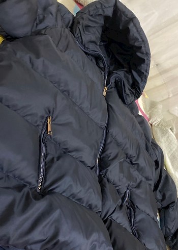 Boynwr Kadın Lacivert oversıze  Kışlık Mont - Görsel 4