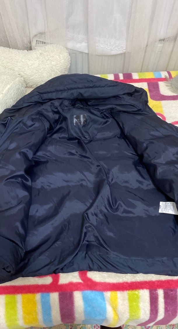 Boynwr Kadın Lacivert oversıze  Kışlık Mont - Görsel 5