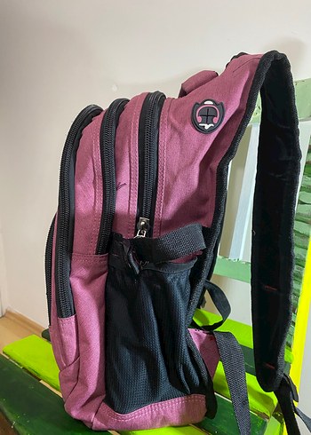 Fermuarlı Mor Kadın Sırt Çantası - Görsel 3