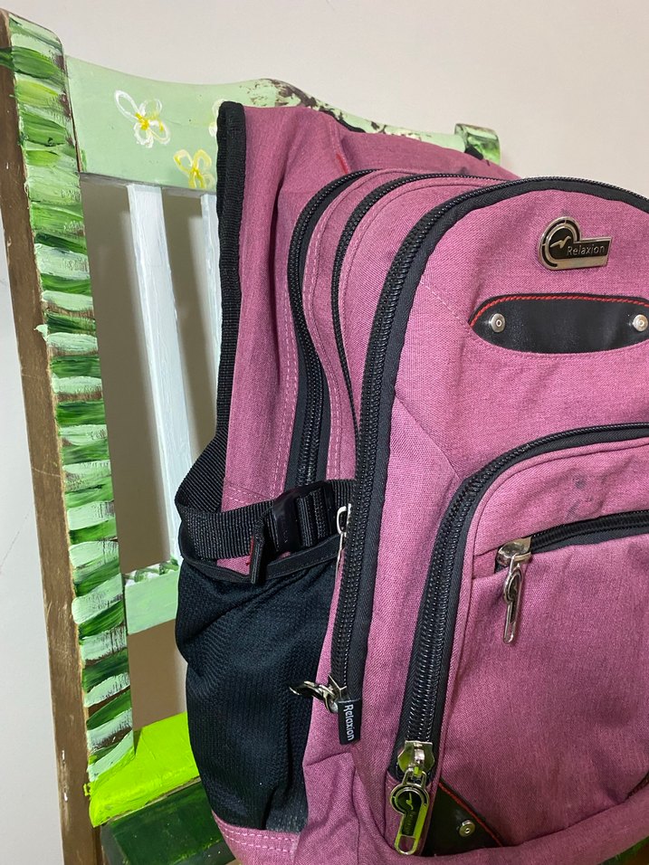 Fermuarlı Mor Kadın Sırt Çantası - Görsel 2