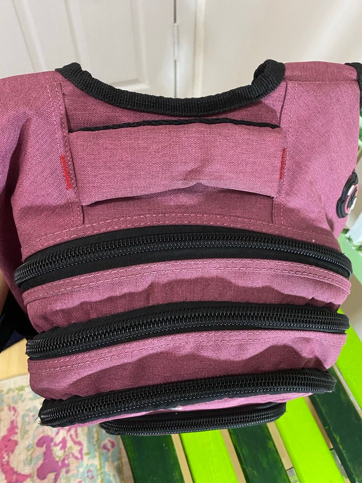 Fermuarlı Mor Kadın Sırt Çantası - Görsel 5