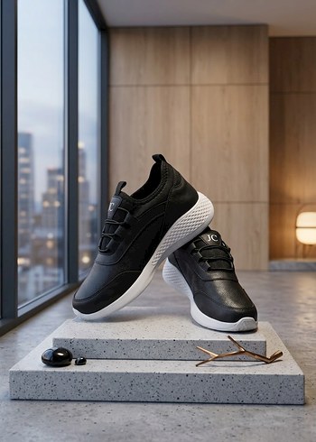 Diğer Siyah Minimal Sneaker