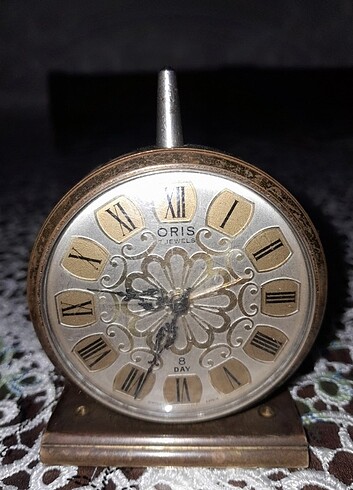 Antika Kurmalı Masa veya Cep Saati 70 Yıllık Oris Watch Co.Swiss