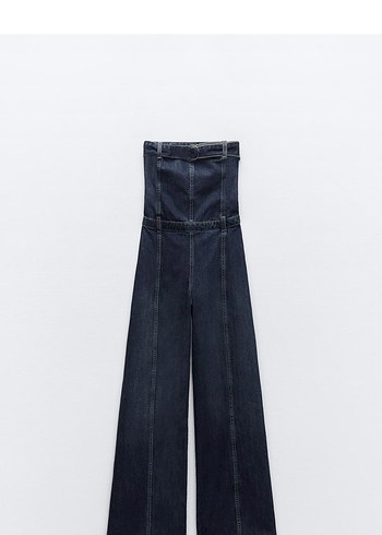 ZARA STRAPLEZ DENİM TULUM