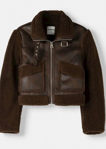 BERSHKA SUNİ YÜNLÜ DERİ CEKET