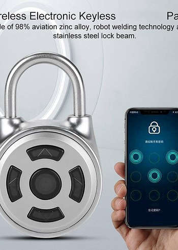 OSALADİ Kablosuz Anahtarsız Telefon Kontrollü Bluetooth Kilit - Görsel 7