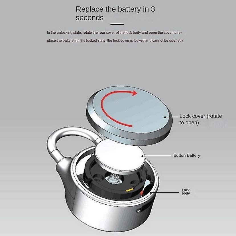 OSALADİ Kablosuz Anahtarsız Telefon Kontrollü Bluetooth Kilit - Görsel 2