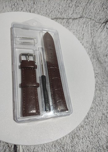 20mm Deri Kadın&Erkek Unisex Kahverengi Kol Saati Kordonu - Görsel 2