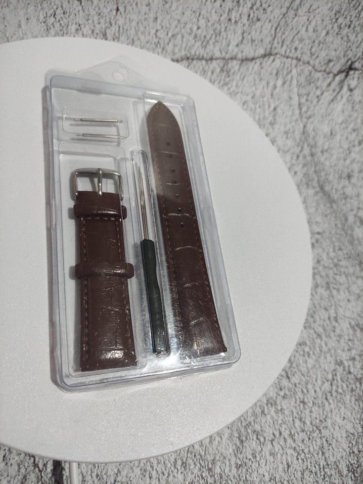 20mm Deri Kadın&Erkek Unisex Kahverengi Kol Saati Kordonu - Görsel 2