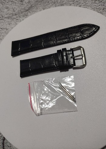 24mm Deri Kadın&Erkek Unisex Siyah Kol Saati Kordonu - Görsel 4