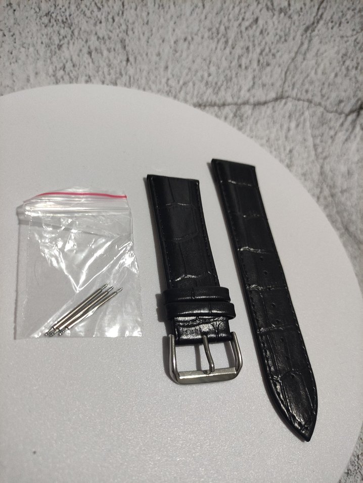 24mm Deri Kadın&Erkek Unisex Siyah Kol Saati Kordonu - Görsel 2