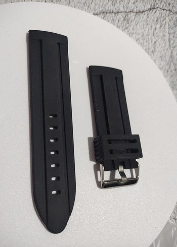 28mm Slikon Kadın&Erkek Unisex Siyah Kol Saati Kordonu. - Görsel 3