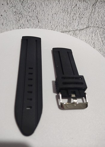 28mm Slikon Kadın&Erkek Unisex Siyah Kol Saati Kordonu. - Görsel 2