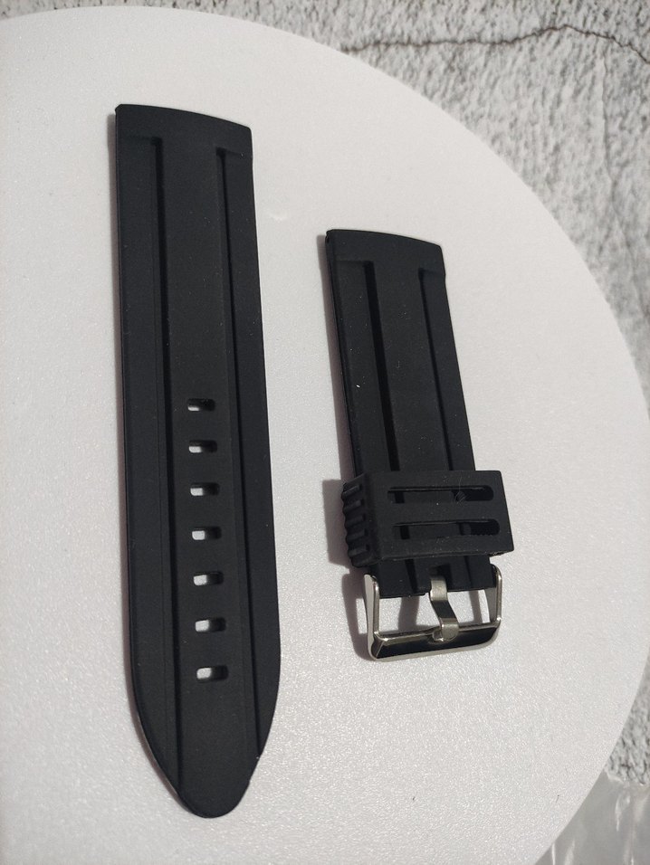 28mm Slikon Kadın&Erkek Unisex Siyah Kol Saati Kordonu. - Görsel 3