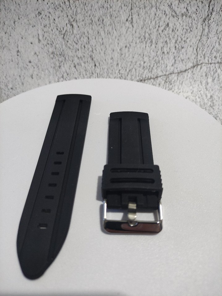 28mm Slikon Kadın&Erkek Unisex Siyah Kol Saati Kordonu. - Görsel 4