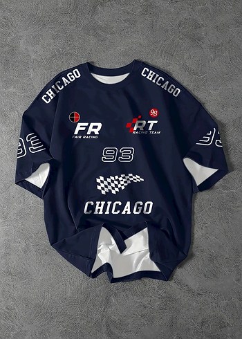 2025 yeni erkek tişört Chicago 93 - Görsel 2