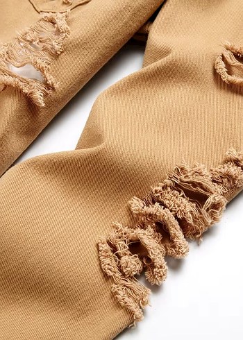 Erkek Yırtık Detaylı Uzun Kollu Kot Gömlek (Yurtdışı Ürün) - Görsel 5