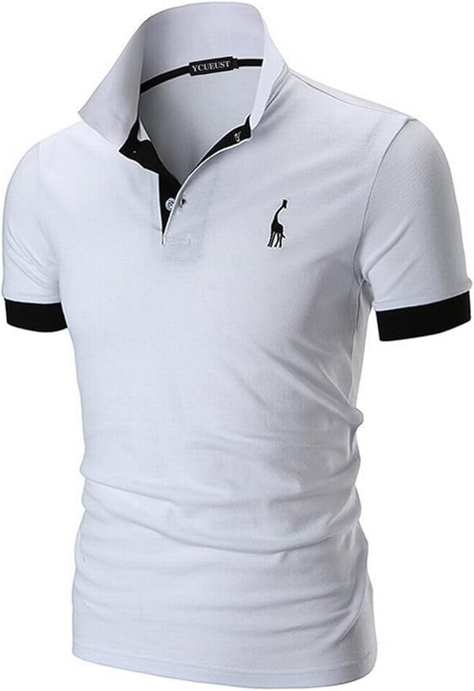 Erkek Polo Gömlek Yazlık Kısa Kollu Kontrast Placket Tişört - Görsel 3