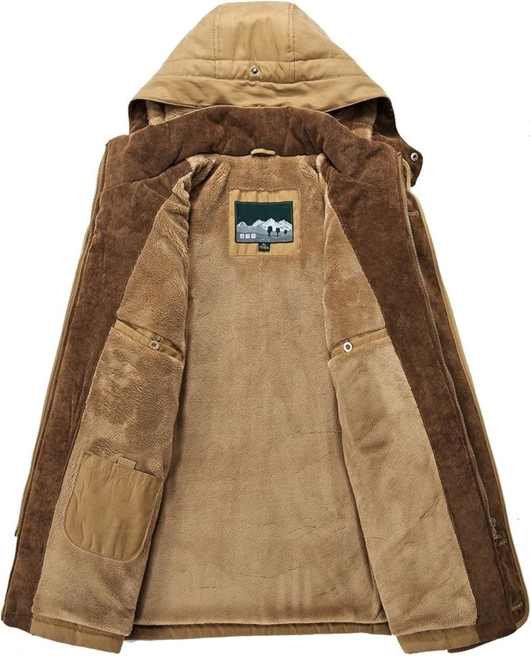 Erkek Kapüşonlu Günlük Rüzgarlık Mont Polar Askeri Parka - Görsel 2