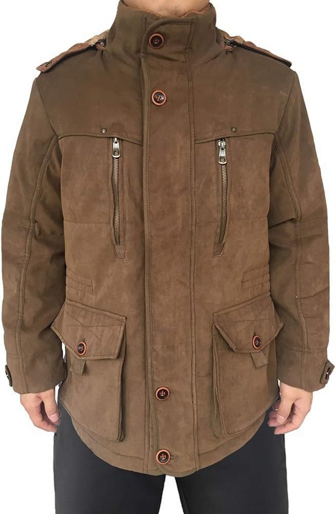 Erkek Kapüşonlu Günlük Rüzgarlık Mont Polar Askeri Parka - Görsel 4