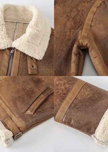 Erkek İçi Kürklü Bomber Ceket (YURTDIŞI ÜRÜN) - Görsel 5