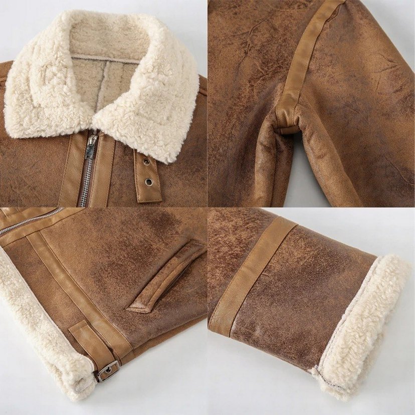 Erkek İçi Kürklü Bomber Ceket (YURTDIŞI ÜRÜN) - Görsel 5