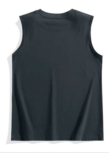 E109 Erkek I Hate People Baskılı Kolsuz Tişört füme - Görsel 2