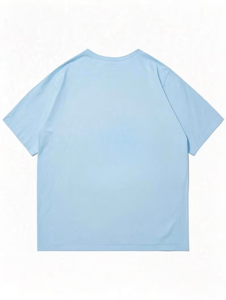 E103 Erkek Kısakol Tişört Turkuaz - Görsel 2