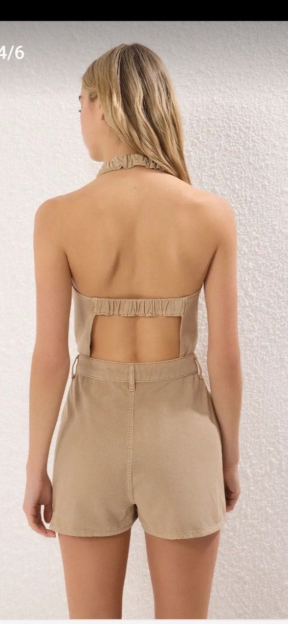 Mini şort tulum - Görsel 3