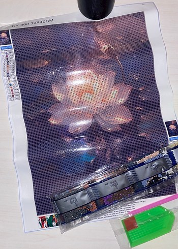 Lotus Çiçeği Elmas Boyama Seti