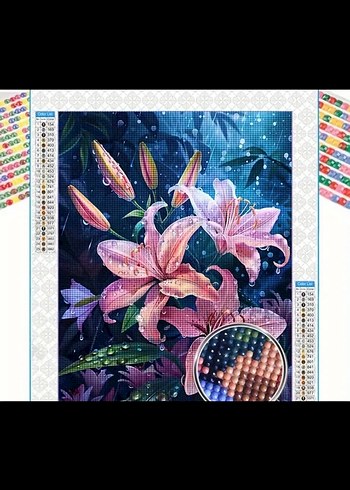 Lilyum Çiçek Elmas Boyama Seti - Görsel 2