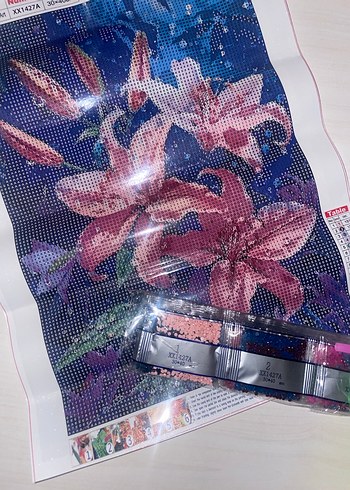 Lilyum Çiçek Elmas Boyama Seti