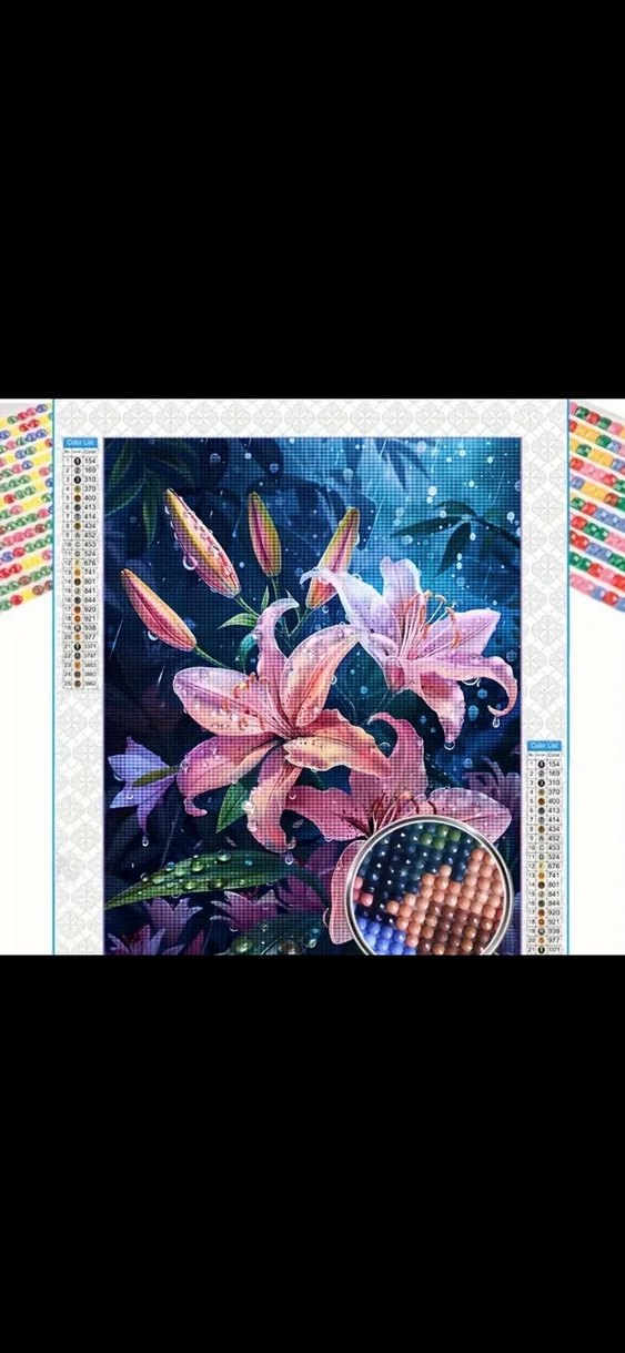 Lilyum Çiçek Elmas Boyama Seti - Görsel 2