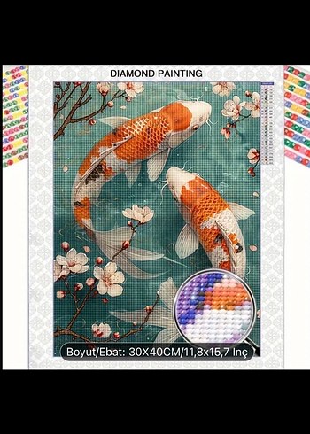 Koi Balığı Elmas Boyama Seti - Görsel 2