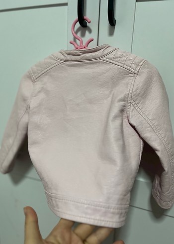 Kız Çocuk Pembe Deri Ceket - Görsel 4