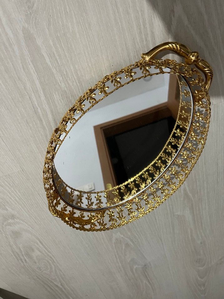 Parlak Altın Renkli tepsi - Görsel 2