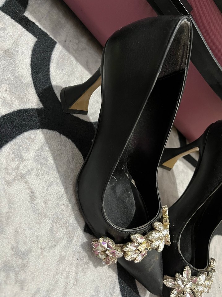 Siyah   Topuklu  ayakkabı - Görsel 3