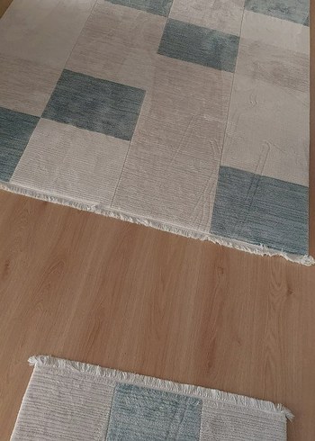 Gri Kareli Çağdaş Halı - Görsel 4