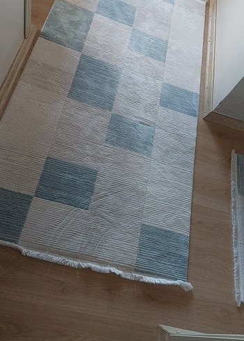 Gri Kareli Çağdaş Halı - Görsel 2