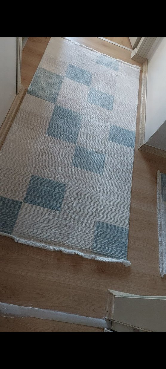 Gri Kareli Çağdaş Halı - Görsel 2