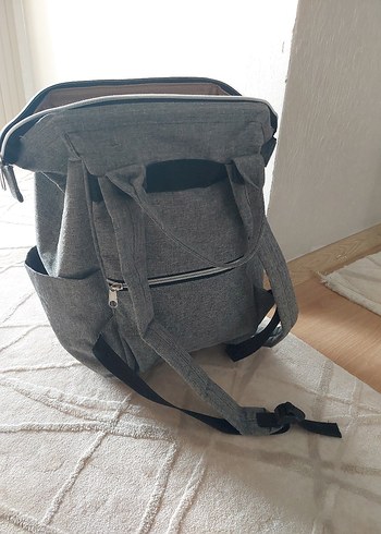 Gri Desensiz Bebek Çantası - Görsel 2