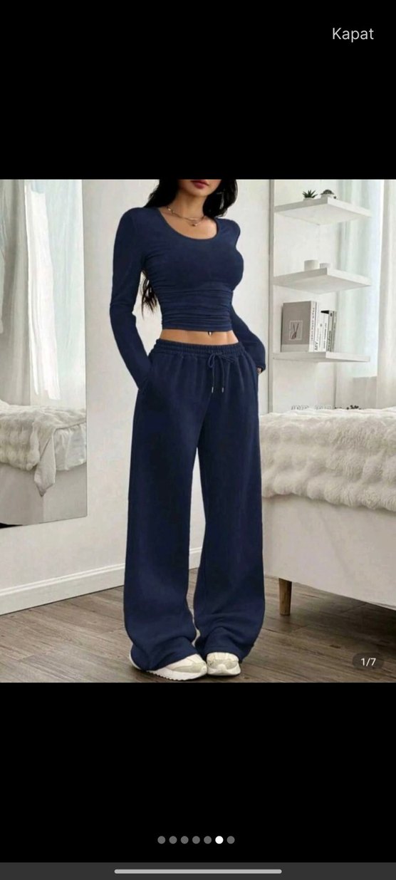 Gri Rahat Kesim Kadın Eşofman Altı - Görsel 4